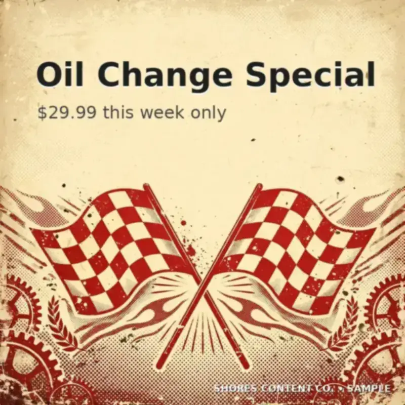 Winter car check auto shop post